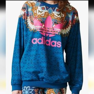 ADIDAS WOMEN'S TREFOIL BORBOMIX MANDALA BUTTERFLY LONG SLEEVE SWEATSHIRT